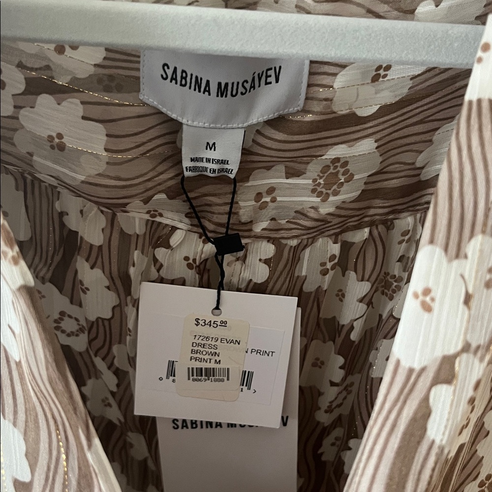 Sabina musayev Evan long sleeve floral mini dress sz M NWT - Picture 4 of 7